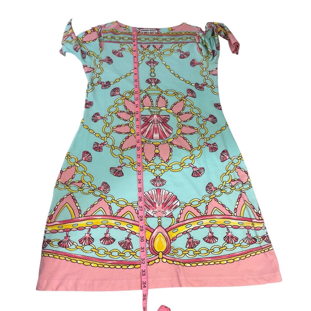 Barbara Gerwit Printed Dress Shells Chains Resort Wear Coastal Women's Sz Medium - Picture 13 of 15